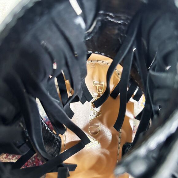 Prada Suede Frindge Sandals - Picture 2 of 12